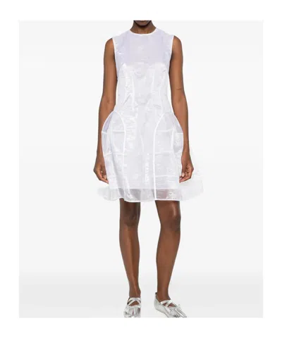 Cecilie Bahnsen Round-neck Dress In White