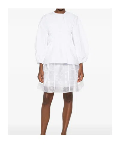Cecilie Bahnsen Puff-sleeved Top In White