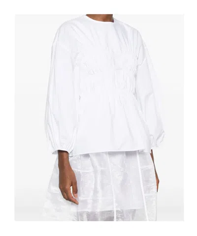 Cecilie Bahnsen Puff-sleeved Top In White