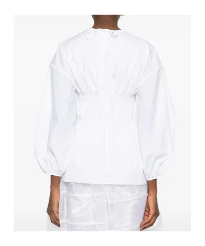 Cecilie Bahnsen Puff-sleeved Top In White