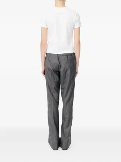 Mm6 Maison Margiela Stretch Cotton T Shirt Short Sleeves Print In White