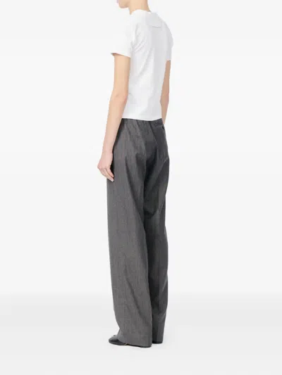 Mm6 Maison Margiela Stretch Cotton T Shirt Short Sleeves Print In White