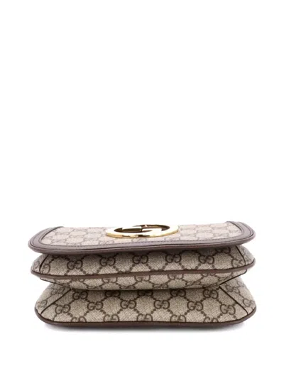 Pre-owned Gucci Blondie Gg Coated Canvas Belt Bag In Brown