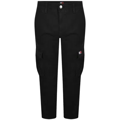 Tommy Jeans Otis Canvas Cargo Trousers Black In Black