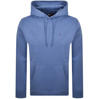 Tommy Jeans Flag Logo Hoodie Blue In Blue
