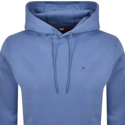 Tommy Jeans Flag Logo Hoodie Blue In Blue