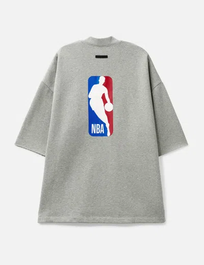 Essentials Nba Zip Up Jacket In Gray