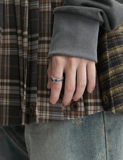 Twojeys Blue Calda Ring In Silver