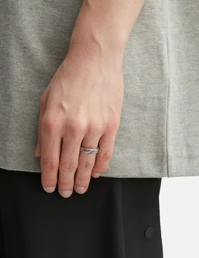 Twojeys Red Stone Ring In Silver