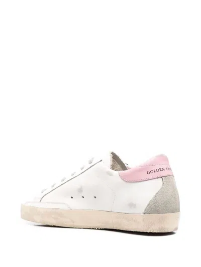 Golden Goose Super-star Leather Upper And Heel Suede Star And Spur Cream Sole In Multi
