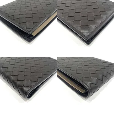 Pre-owned Bottega Veneta Intrecciato Brown Leather Wallet (bi-fold) ()