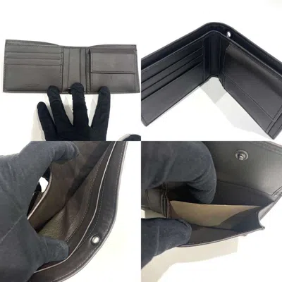 Pre-owned Bottega Veneta Intrecciato Brown Leather Wallet (bi-fold) ()