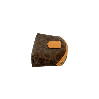 Pre-owned Celine Brown Leather Pvc Coin Purse/coin Case ()