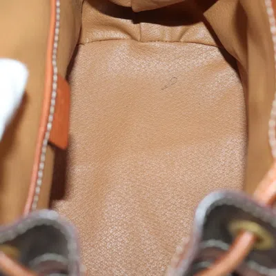 Pre-owned Celine Vintage Macadam Backpack Canvas And Leather Brown Canvas Backpack Bag ()