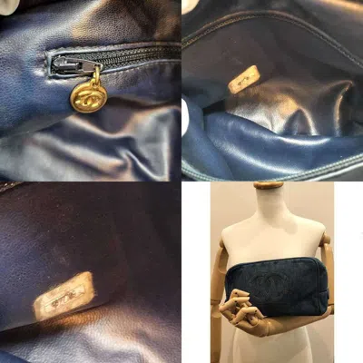Pre-owned Chanel Denim Blue Denim Clutch Bag ()