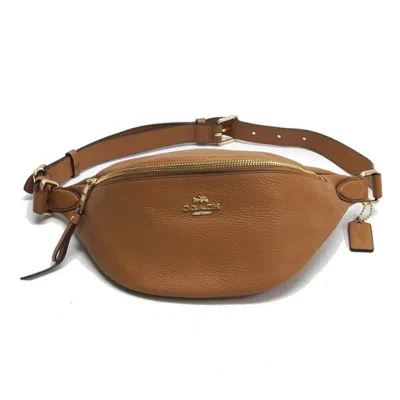 Pre-owned Coach Camel Leather Fanny Pack Sling Bag () In Brown