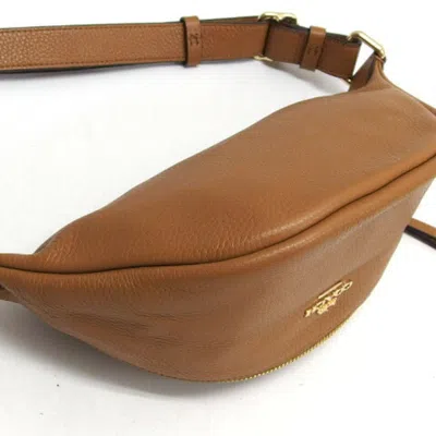 Pre-owned Coach Camel Leather Fanny Pack Sling Bag () In Brown