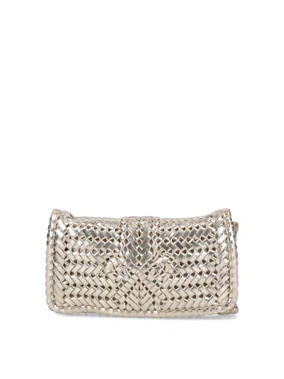 Anya Hindmarch Neeson Leather Clutch Bag In Gold