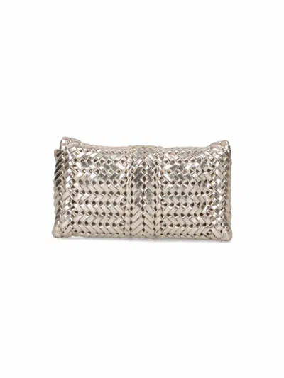 Anya Hindmarch Neeson Leather Clutch Bag In Gold