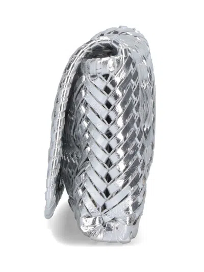 Anya Hindmarch Neeson Leather Clutch Bag In Silver