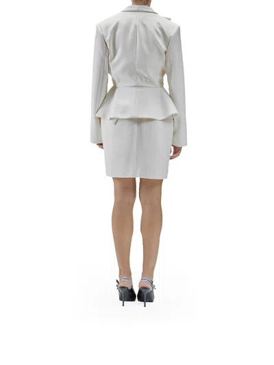 Genny 1 Button Jacket In White