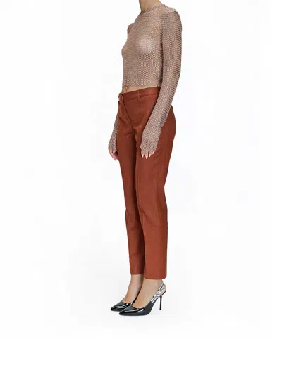 Genny Top Net Pearls And Crystals In Pink