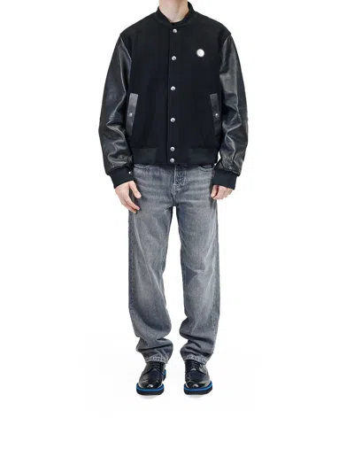 Just Cavalli Varsity Jacket In Black
