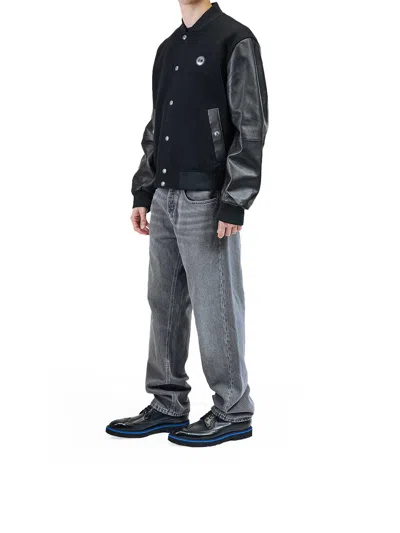 Just Cavalli Varsity Jacket In Black
