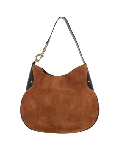 Mulberry Leather Panel Shoulder Bag Strap In Brown
