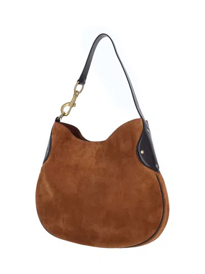 Mulberry Leather Panel Shoulder Bag Strap In Brown