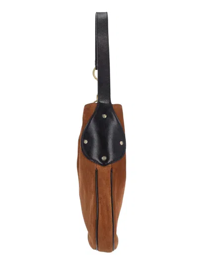 Mulberry Leather Panel Shoulder Bag Strap In Brown