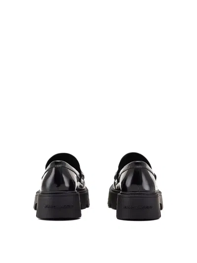 Marc Jacobs Logo-plaque Platform Loafers In Black