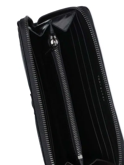 Tory Burch Continental Wallet In Black