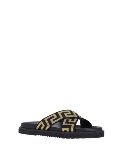 Versace Sandals In Black