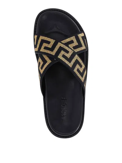 Versace Sandals In Black