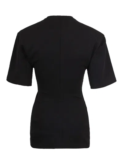 Ssheena Game Mini Skirt With Mock Shirt Detail In Black