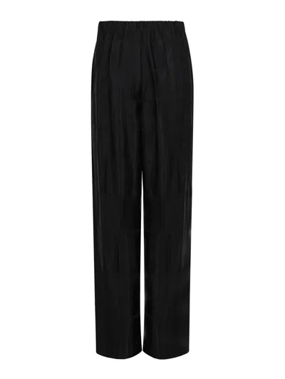 Pierantonio Gaspari Flowy Pants With Semi-sheer Graphics In Multi