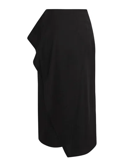Christian Wijnants Asymmetric Ruffle Skirt In Black