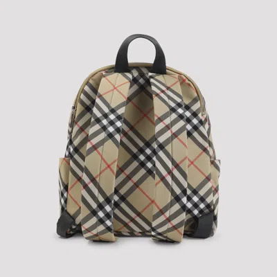 Burberry Check Pattern Backpack With Front Pocket