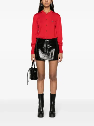 Vivienne Westwood Bea Lightweight Cotton Blend Cardigan Clothing In Red