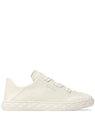 Jimmy Choo Diamond Flex Lightweight Leather Trainers With Collapsible Heel