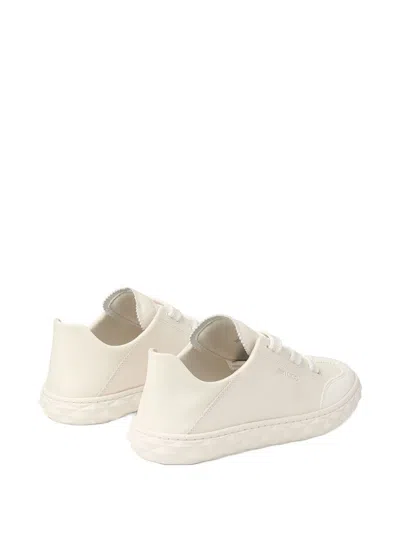 Jimmy Choo Diamond Flex Lightweight Leather Trainers With Collapsible Heel