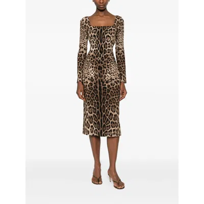 Dolce & Gabbana Dresses Brown, Black In Brown