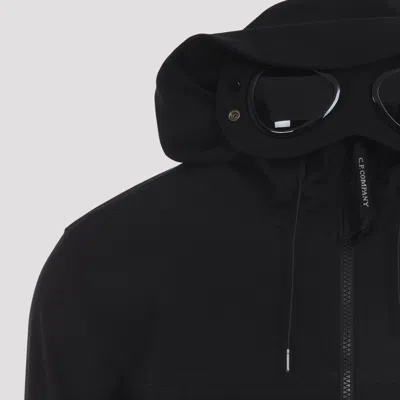 C.p. Company C.p.company Black Shell-r Goggle Polyester Jacket In Black