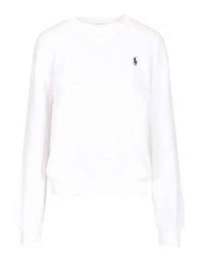 Polo Ralph Lauren Knit-sweatshirt Sweatshirts White In White