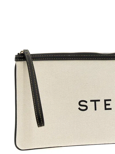 Stella Mccartney Logo Bag Clutch Beige