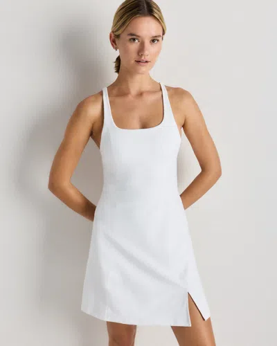 Quince Women's Power-up Square Neck Dress In White