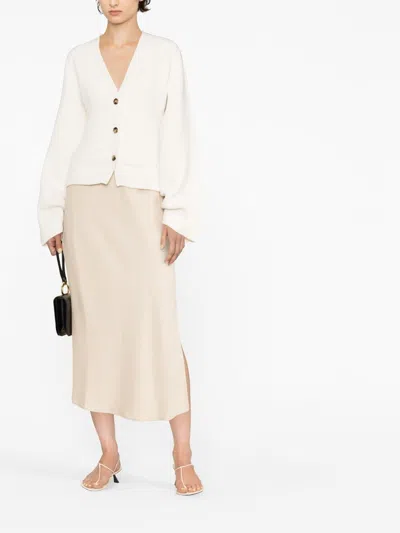 Khaite Scarlet Cashmere Cardigan In White