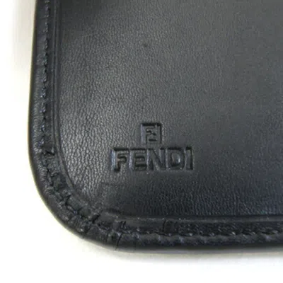 Pre-owned Fendi Black Canvas Leather Wallet (bi-fold) ()