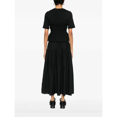 Cecilie Bahnsen Vilde Shirred Peplum T-shirt In Multi